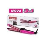 Nova 3 In 1 Hair Straightener, Curler And Comb