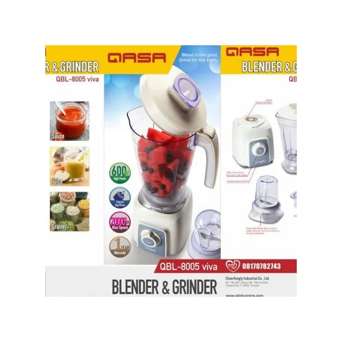 Qasa Blender And Grinder- QBL 8005 Viva