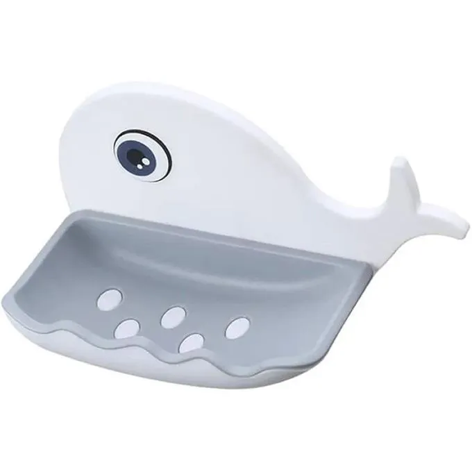 Whale Shaped Soap Holder Rack -White