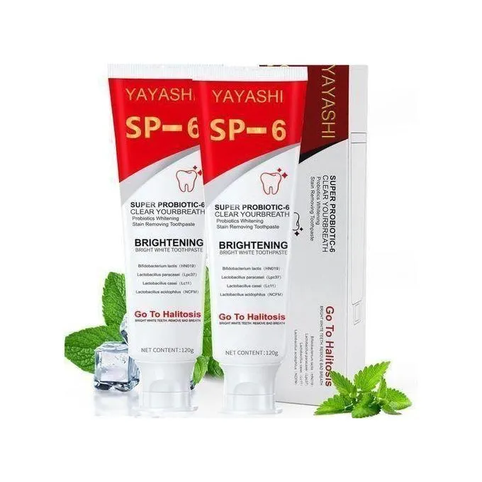 YAYASHI SP-6 Probiotics Brightening & Deep Cleaning Stain Removing Toothpaste – 2 Units