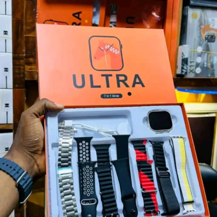 Ultra 8 Smart Watch with 7-in-1 Straps